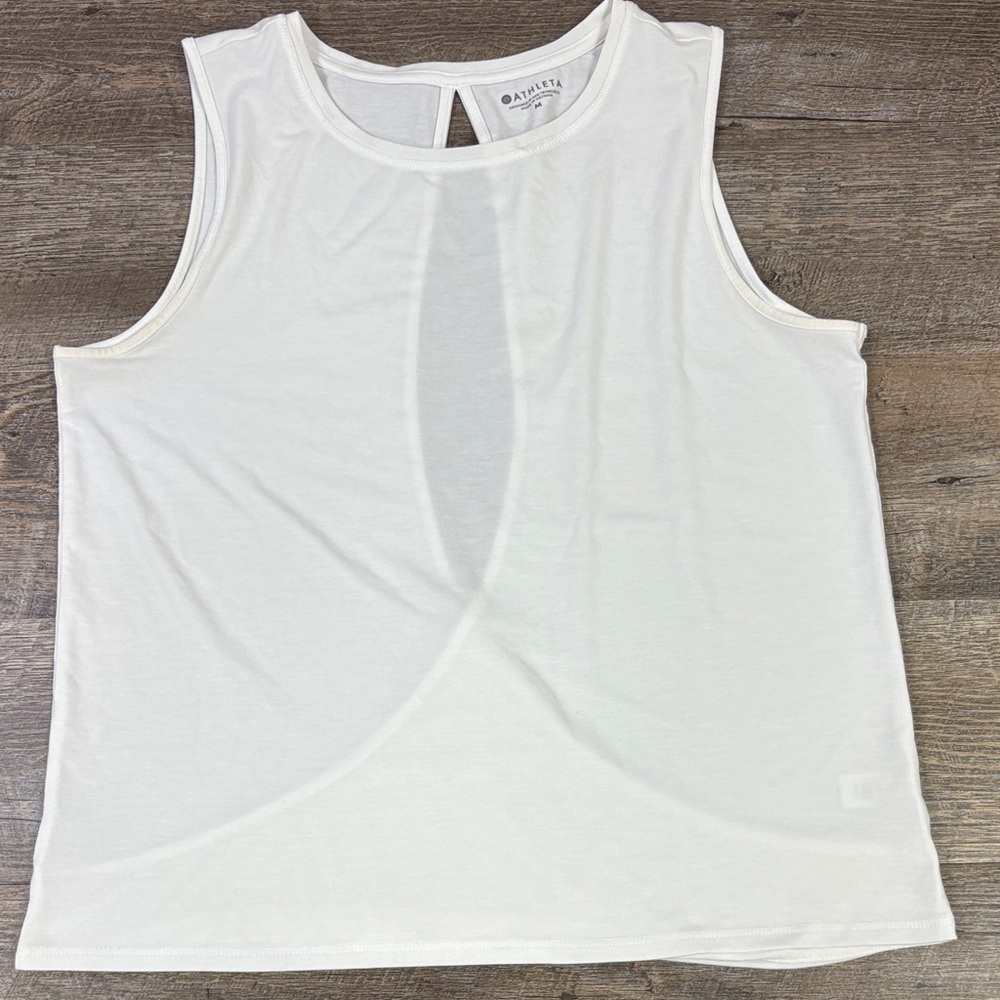 🤍 Athleta White Sleeveless Tank Top